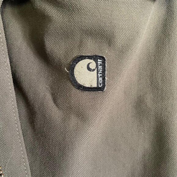 Vintage CARHARTT 4 Pocket Quilt Lined Chore Field Jacket Brown Mens XL Reg T3 - Picture 11 of 16